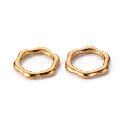 304ステンレススチールリンクリング  六角リング  ゴールドカラー  14x15x2.5mm  内径：10mm&nbsp;STAS-T052-26G