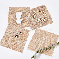 12 шт. 4 квадратных джутовых плетеных коврика AJEW-DR0001-12