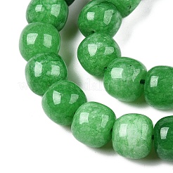 Teñidos naturales blancas abalorios de jade hebras&nbsp;G-T138-S08
