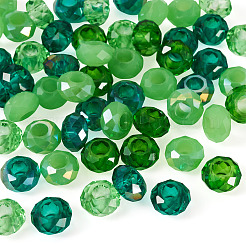 54 Stück 6 Farben grünes Farbthema Glas European Beads&nbsp;GPDL-TA0001-11