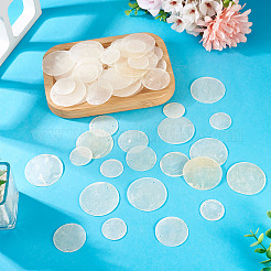 90 шт. 3 стиля натуральные подвески-соединители для дисков из ракушек Capiz&nbsp;BSHE-MB0001-01