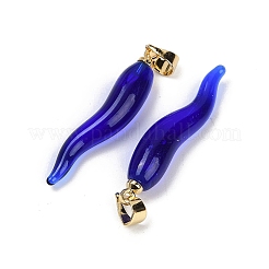 Лэмпворк ручной работы с латунными подвесками KK-Q095-02B-01