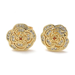 Серьги-гвоздики из циркония&nbsp;EJEW-D305-19G