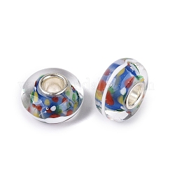 Cuentas europeas hechas a mano con vidrio soplado y núcleo de latón.&nbsp;LAMP-N044-09S-01