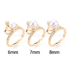 Корона латунная микропаве прозрачный кубический цирконий регулируемые настройки кольца KK-T076-29G