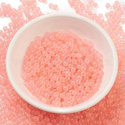 Светящиеся прозрачные стеклянные круглые бусины GLAA-F124-D01-A