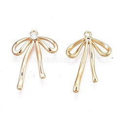 Pendenti in zirconi cubici trasparenti in micro pavè di ottone&nbsp;X-KK-N232-244