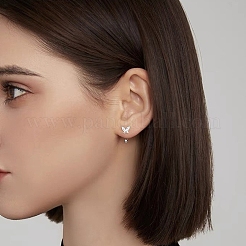 999 серебряный микропаве прозрачный кубический циркониевый беруши калибра EJEW-P296-06P