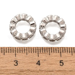 Покрытие стойки латунь микропаве прозрачные кубические циркониевые бусины&nbsp;KK-H508-23B-P