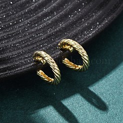 Серьги-каффы из латуни в форме буквы Г EJEW-G445-02G