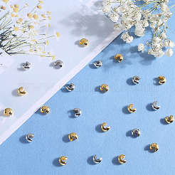 200 шт. 2-х цветные латунные крышки для обжимных бусин KK-SP0001-89