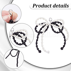 4 шт. 2 стиля подвески для обуви из искусственного жемчуга в виде банта&nbsp;FIND-GA0005-03B