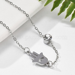 201 браслет-цепочка из нержавеющей стали BJEW-H205-01A-P