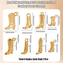 8 шт. 4 стиля подвески из нержавеющей стали 304&nbsp;STAS-BBC0007-58