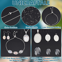 DIY ovales Rohling-Kuppel-Schmuckset zum Herstellen&nbsp;DIY-UN0050-26