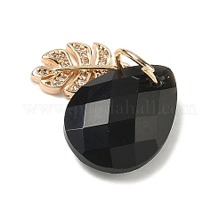 Anhänger aus natürlichem schwarzem Onyx (gefärbt und erhitzt)&nbsp;G-K422-02KCG-01