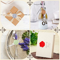 80 шт. 4-х цветные наклейки-клей с восковой печатью в виде дерева жизни DIY-CP0010-19