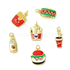 6 шт. 6 стиля подвески из пищевой латуни&nbsp;KK-CJ0003-63