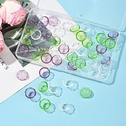 50шт 3 цвета прозрачные акриловые колпачки для бусин OACR-FS0002-45