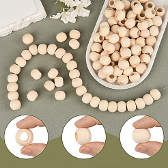 Натуральные незаконченные деревянные бусины WOOD-PA0001-16B