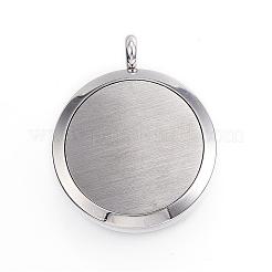 Medaillonanhänger mit Diffusor aus chirurgischem Edelstahl 316&nbsp;STAS-P102-095G