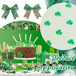 Полиэстеровые сетчатые ткани ко дню святого патрика&nbsp;DIY-WH0622-230B