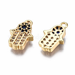 Breloques en laiton avec zircone cubique de micro pave&nbsp;KK-Q277-070-NF