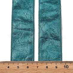 合成皮革ポリエステルリボン  衣服アクセサリー用  ティール  1インチ（25mm）  約20.00ヤード（18.29m）/ロール&nbsp;DIY-R050-02G