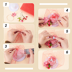 2 м ленты из декоративной сетки. SRIB-WH0011-177C