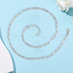 10 шт. 667 нержавеющая сталь цепочка-скрепка ожерелье&nbsp;NJEW-BBC0001-48C-P