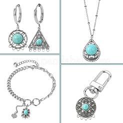 20 pièces 10 styles liens de composants de lustre en alliage de style tibétain&nbsp;FIND-CJ0002-36
