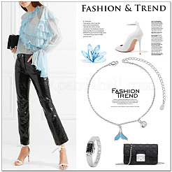 Браслеты на ногу из стерлингового серебра с родиевым покрытием JA136A