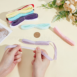 24м 12-х цветный плоский нейлоновый эластичный шнур с кружевной кромкой&nbsp;OCOR-ME0001-40