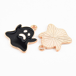 Pendenti smaltati in lega color oro chiaro&nbsp;ENAM-T018-24