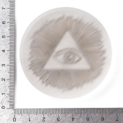 Sottobicchieri piatti rotondi in selenite naturale&nbsp;DJEW-C015-02E