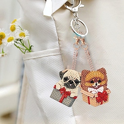 Confezione regalo e kit di decorazione fai da te con ciondolo con diamante per cane&nbsp;PW-WG93542-01