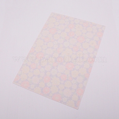 Blumenmuster Kunstleder Stoff&nbsp;DIY-WH0183-06B