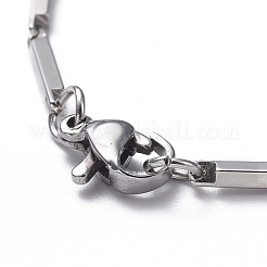 Устойчивые к потускнению браслеты-цепочки унисекс из нержавеющей стали 201 BJEW-L637-42A-P