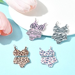 4шт 4 стиля акриловые подвески с принтом MACR-FS0001-75