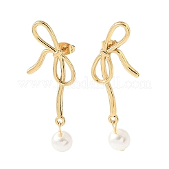 Серьги-гвоздики Bowkont из акрила с подвесками из нержавеющей стали 304 EJEW-B156-02G