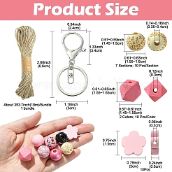 Наборы для изготовления деревянных брелоков из бисера на тему животных DIY-YW0008-69B