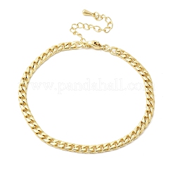 Латунные браслеты в виде цепочек из пшеничных колосьев для женщин&nbsp;BJEW-K298-07G