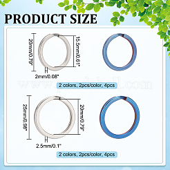 8 шт. 4 стиля разъемных брелоков из титанового сплава FIND-WR0010-05A