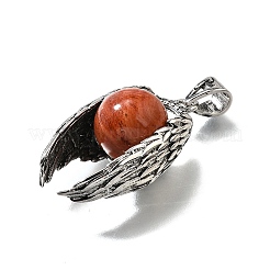 Круглые подвески из натуральной красной яшмы G-K339-03AS-13