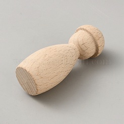 未完成のブナ材の人形  子どもの絵画と芸術  小麦  30x79mm&nbsp;WOOD-WH20012-018A