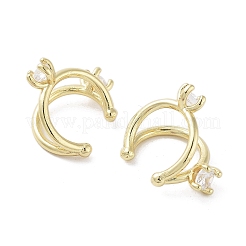 Кольцо-манжета из латуни с микропаве из кубического циркония&nbsp;EJEW-C081-03G