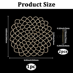Латунная цепочка для волос со стразами и кисточками для невесты AJEW-WH20042-54