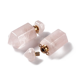 Граненые пули натуральный розовый кварц флакон духов заостренные подвески G-A026-07C