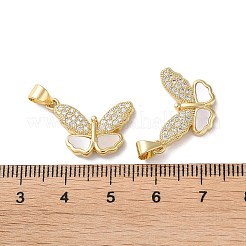 Латунные микропаве прозрачные подвески с фианитом&nbsp;KK-B083-38G