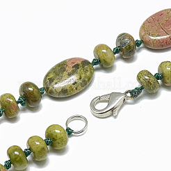 Natürliche unakite Perlenketten&nbsp;NJEW-S394-01